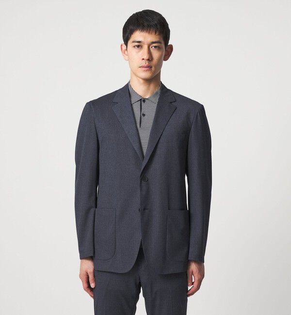 UNITED ARROWS「トリコット ソリッド シングル２ボタン テーラードジャケット UA COZY ウォッシャブル ストレッチ 通気性」|テーラードジャケット|