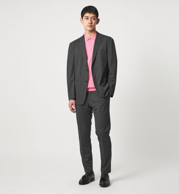 UNITED ARROWS「トリコット ストライプ シングル２ボタン テーラードジャケット UA COZY ウォッシャブル ストレッチ 通気性」|テーラードジャケット|