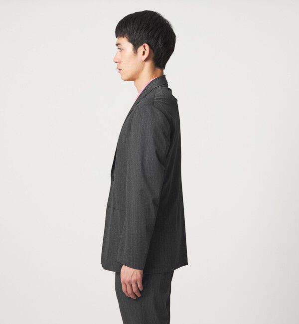 UNITED ARROWS「トリコット ストライプ シングル２ボタン テーラードジャケット UA COZY ウォッシャブル ストレッチ 通気性」|テーラードジャケット|