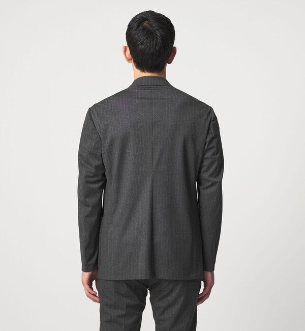 UNITED ARROWS「トリコット ストライプ シングル２ボタン テーラードジャケット UA COZY ウォッシャブル ストレッチ 通気性」|テーラードジャケット|