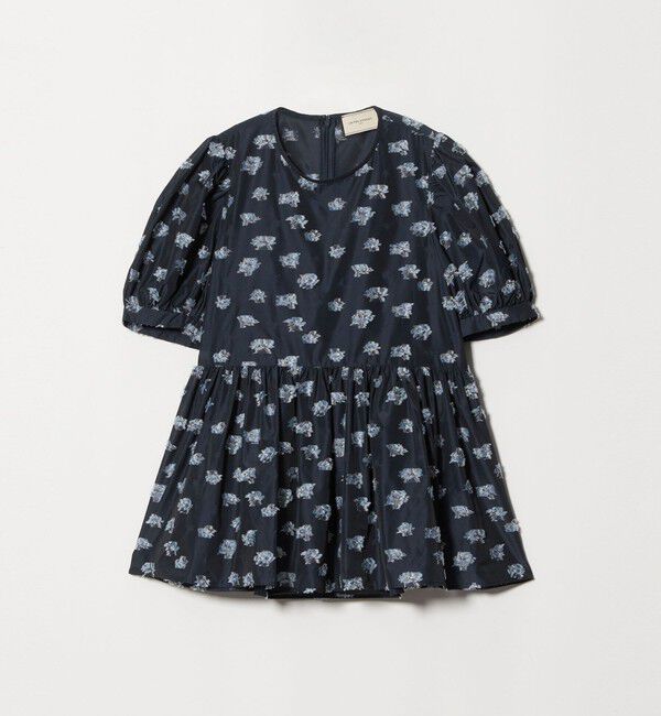 UNITED ARROWS「ブーケ カットジャガード ブラウス」|シャツ・ブラウス|NAVY