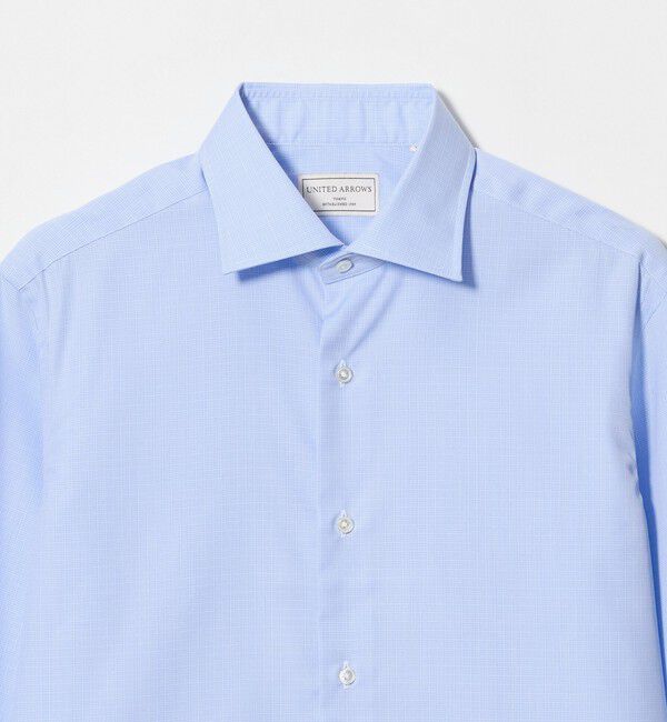 UNITED ARROWS「イージーケア AG  ファンシーチェック セミワイドカラーシャツ 抗菌防臭」|シャツ・ブラウス|