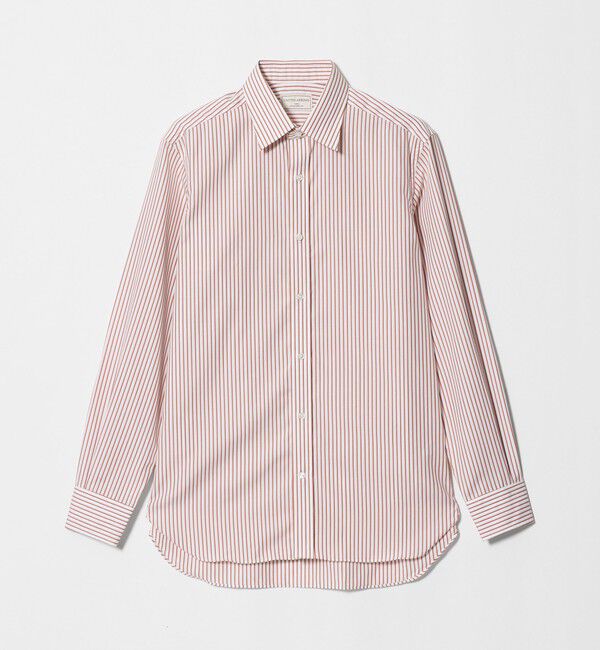 UNITED ARROWS「イージーケア AG シックシンストライプ ショートポイント レギュラーカラーシャツ 抗菌防臭」|シャツ・ブラウス|