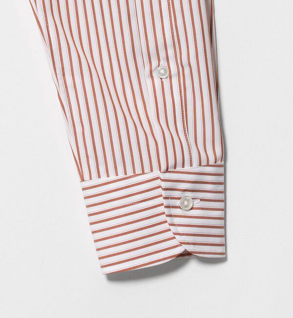 UNITED ARROWS「イージーケア AG シックシンストライプ ショートポイント レギュラーカラーシャツ 抗菌防臭」|シャツ・ブラウス|