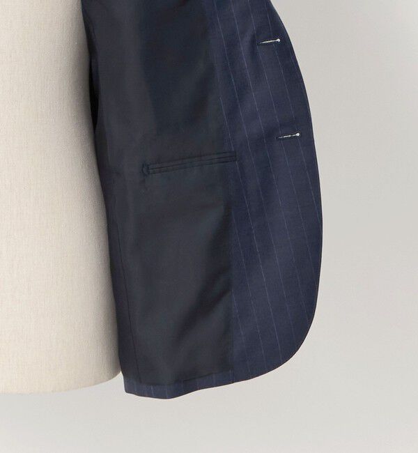 UNITED ARROWS「シャークスキン ストライプ シングル 3ボタン スーツ SーMODEL ヨコストレッチ 撥水」|スーツ|