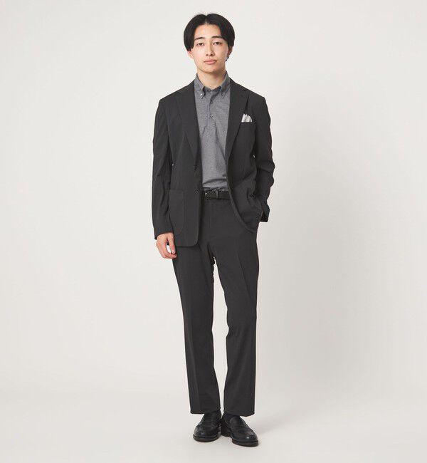UNITED ARROWS green label relaxing「DUADRY clean バーズアイ ボタンダウン ビズポロ ポロシャツ -吸水速乾・抗菌-」|ポロシャツ|