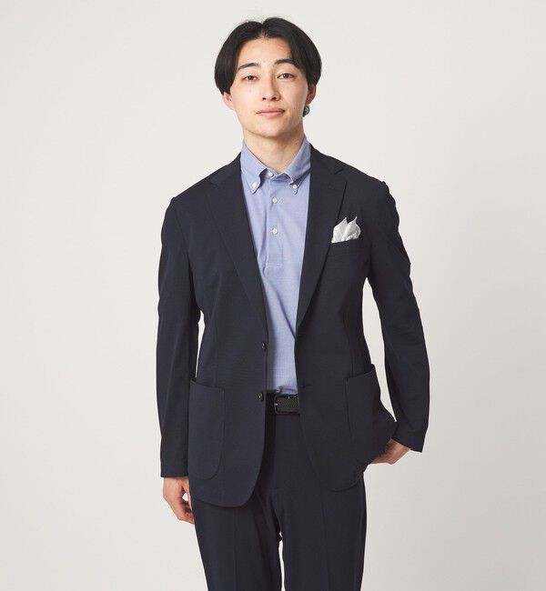 UNITED ARROWS green label relaxing「DUADRY clean バーズアイ ボタンダウン ビズポロ ポロシャツ -吸水速乾・抗菌-」|ポロシャツ|