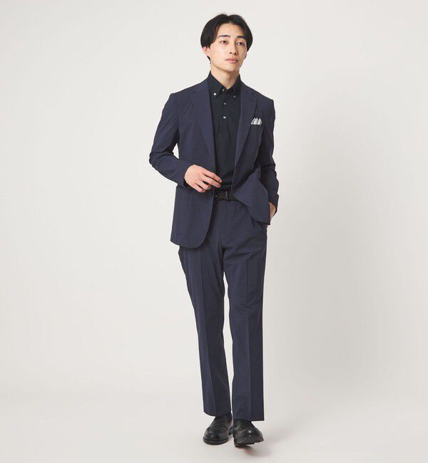 UNITED ARROWS green label relaxing「DUADRY clean バーズアイ ボタンダウン ビズポロ ポロシャツ -吸水速乾・抗菌-」|ポロシャツ|