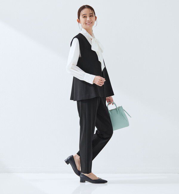 UNITED ARROWS green label relaxing「［size SHORT/TALLあり］パウドレ テーパード パンツ ウォッシャブル ストレッチ」|スラックス|