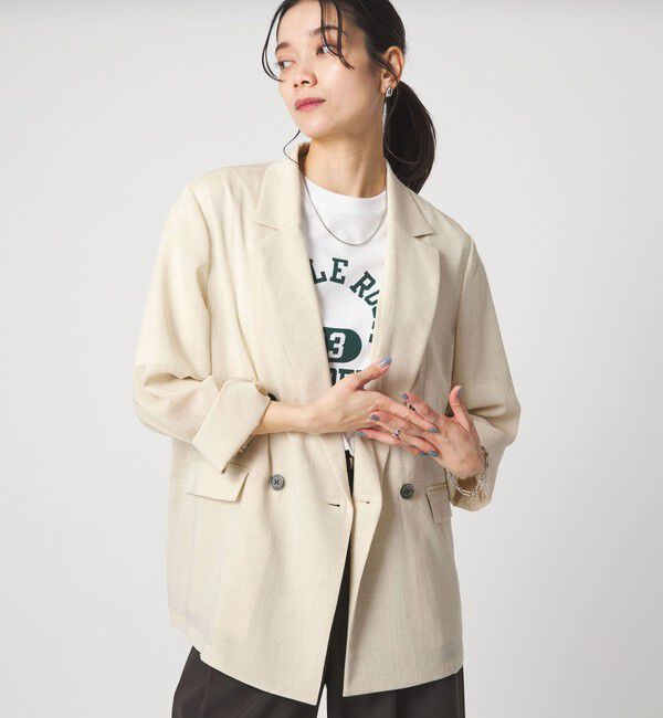 UNITED ARROWS green label relaxing「【結論シリーズ】シアーエアジャケット  マシンウォッシャブル 接触冷感 通気性」|テーラードジャケット|