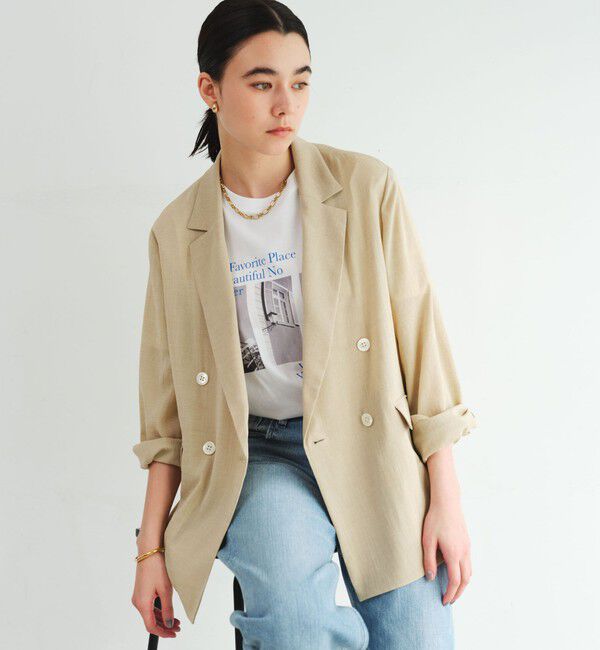UNITED ARROWS green label relaxing「【結論シリーズ】シアーエアジャケット  マシンウォッシャブル 接触冷感 通気性」|テーラードジャケット|