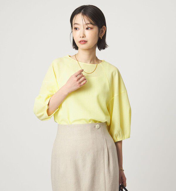 UNITED ARROWS green label relaxing「サッカー タックスリーブ プルオーバー カットソー」|Tシャツ・カットソー|YELLOW