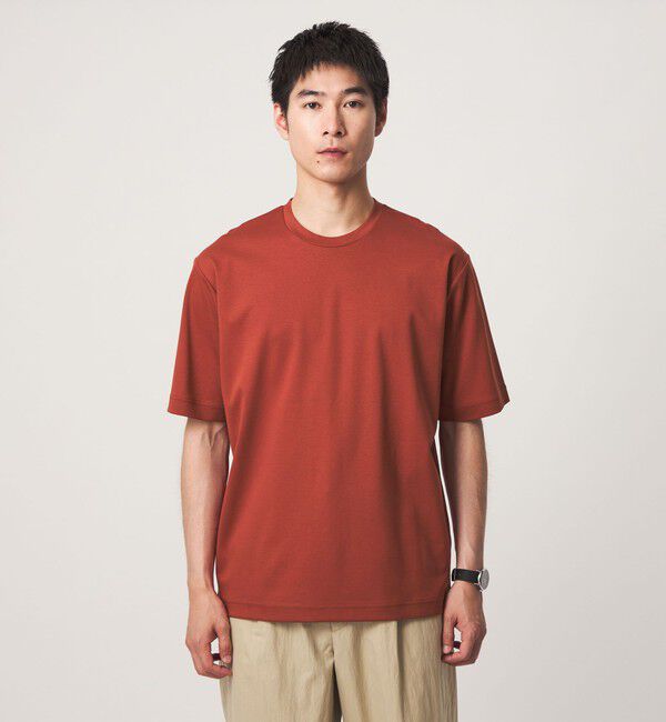 UNITED ARROWS green label relaxing「オーガニックコットン ポンチ クルーネック Tシャツ -接触冷感-」|Tシャツ・カットソー|