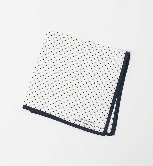 UNITED ARROWS green label relaxing「GLR シルク ドット ポケットチーフ」|その他|WHITE
