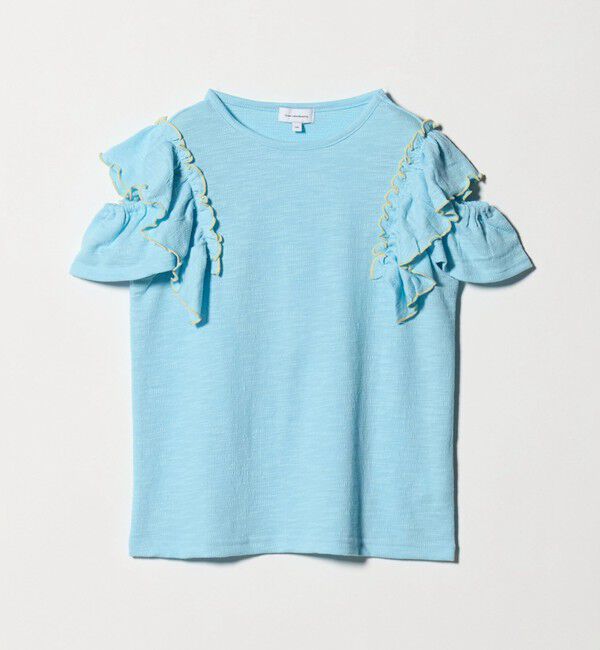 UNITED ARROWS green label relaxing「ショルダースリット フリルTシャツ / キッズ  140cm-160cm」|Tシャツ・カットソー|LT.BLUE