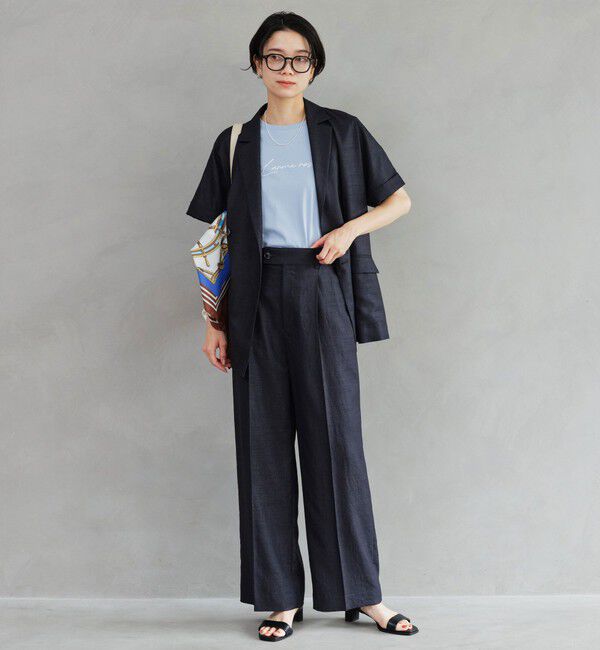 UNITED ARROWS green label relaxing「［size SHORTあり］ライト リネンライク ハーフスリーブ ジャケット UVカット 通気性」|テーラードジャケット|