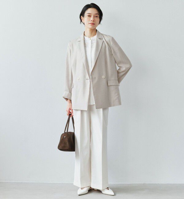 UNITED ARROWS green label relaxing「［size SHORTあり］ライト リネンライク ジャケット UVカット 通気性」|テーラードジャケット|