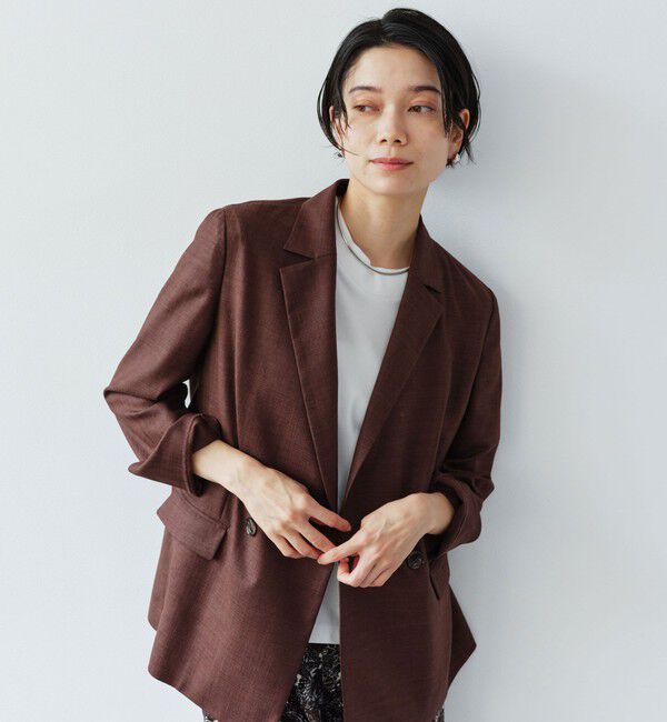 UNITED ARROWS green label relaxing「［size SHORTあり］ライト リネンライク ジャケット UVカット 通気性」|テーラードジャケット|