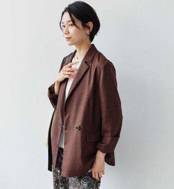 UNITED ARROWS green label relaxing「［size SHORTあり］ライト リネンライク ジャケット UVカット 通気性」|テーラードジャケット|
