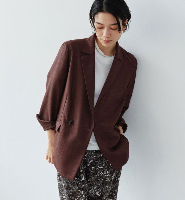 UNITED ARROWS green label relaxing「［size SHORTあり］ライト リネンライク ジャケット UVカット 通気性」|テーラードジャケット|