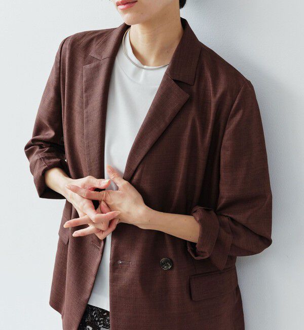 UNITED ARROWS green label relaxing「［size SHORTあり］ライト リネンライク ジャケット UVカット 通気性」|テーラードジャケット|