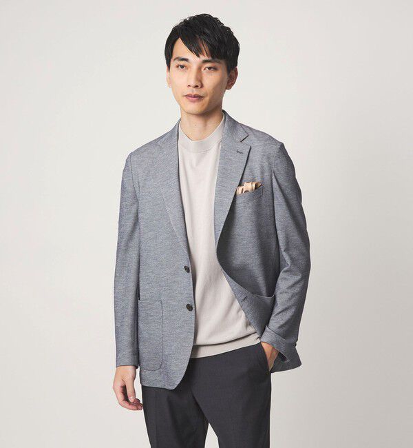 UNITED ARROWS green label relaxing「ポリエステル ジャージ カノコ 2B ジャケット -ウォッシャブル・ストレッチ・吸水速乾-」|テーラードジャケット|