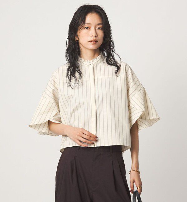 UNITED ARROWS green label relaxing「フレアスリーブ ブラウス 接触冷感」|シャツ・ブラウス|