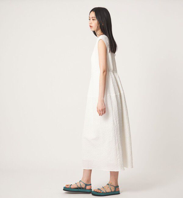 EMMEL REFINES「＜EMMEL REFINES＞EM フクレジャガード ノースリーブ ワンピース」|ワンピース|