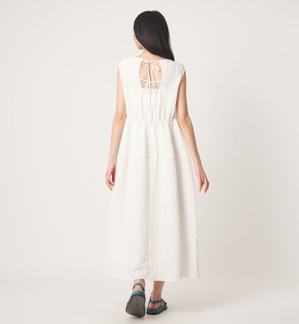EMMEL REFINES「＜EMMEL REFINES＞EM フクレジャガード ノースリーブ ワンピース」|ワンピース|