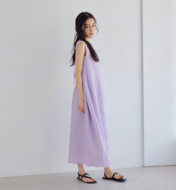 EMMEL REFINES「＜EMMEL REFINES＞EM フクレジャガード ノースリーブ ワンピース」|ワンピース|