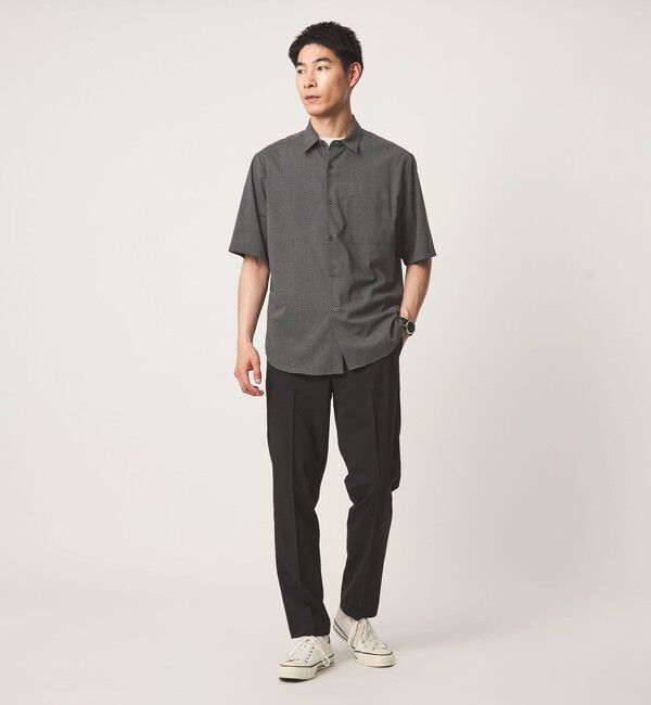 UNITED ARROWS green label relaxing「【WEB限定】JUST fit ウールライク 半袖 シャツ」|シャツ・ブラウス|