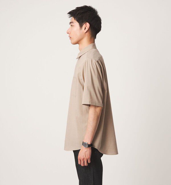 UNITED ARROWS green label relaxing「【WEB限定】JUST fit ウールライク 半袖 シャツ」|シャツ・ブラウス|