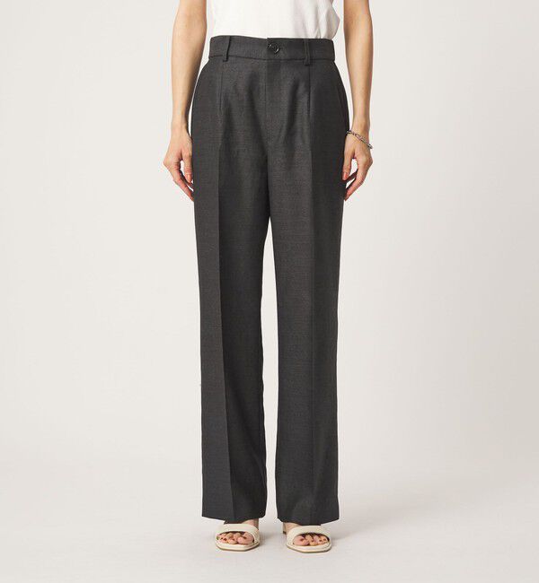 UNITED ARROWS green label relaxing「［size SHORT/TALLあり］リネンライク セミフレア パンツ 」|その他|