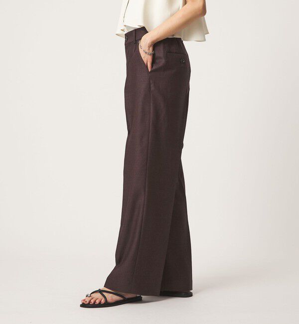 UNITED ARROWS green label relaxing「［size SHORT/TALLあり］リネンライク セミフレア パンツ 」|その他|