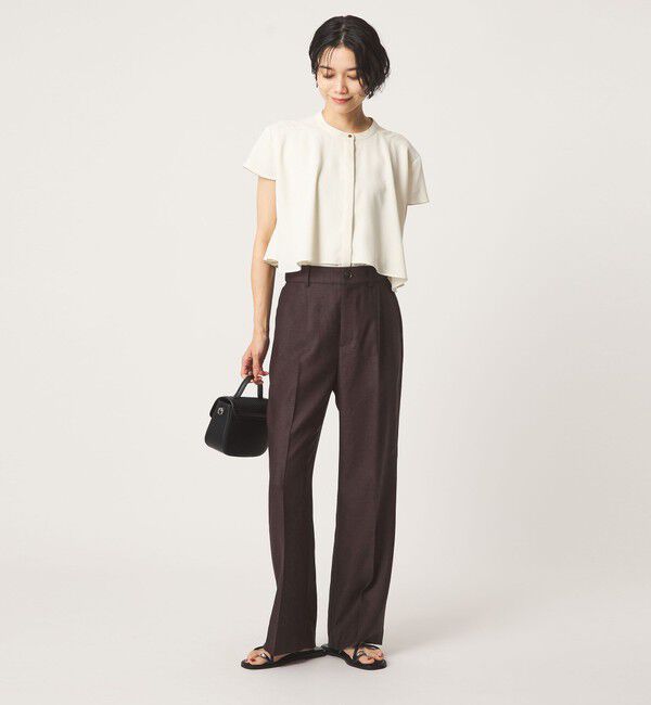 UNITED ARROWS green label relaxing「［size SHORT/TALLあり］リネンライク セミフレア パンツ 」|その他|