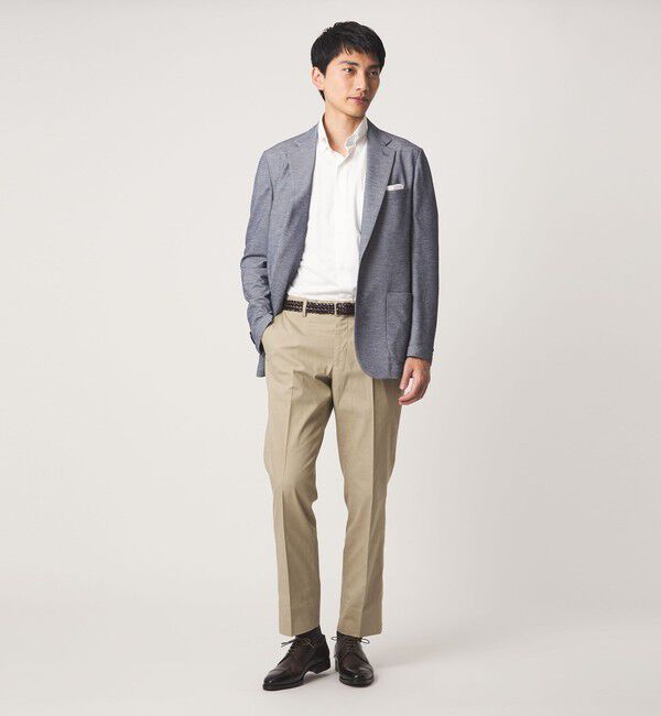 UNITED ARROWS green label relaxing「A+ COOL Pトリコット シャドーストライプ スタンダード ボタンダウン 半袖 ドレスシャツ -ストレッチ・イー」|シャツ・ブラウス|