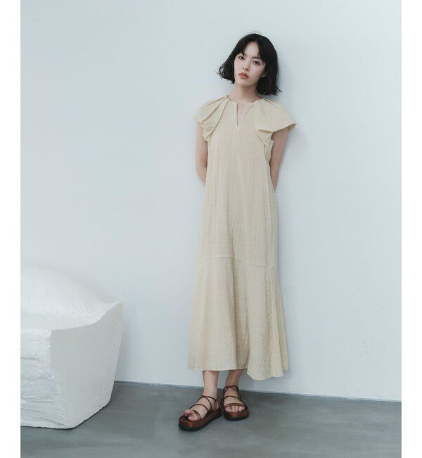 EMMEL REFINES「＜EMMEL REFINES＞EM タック＆パフスリーブ 2WAY ワンピース」|ワンピース|