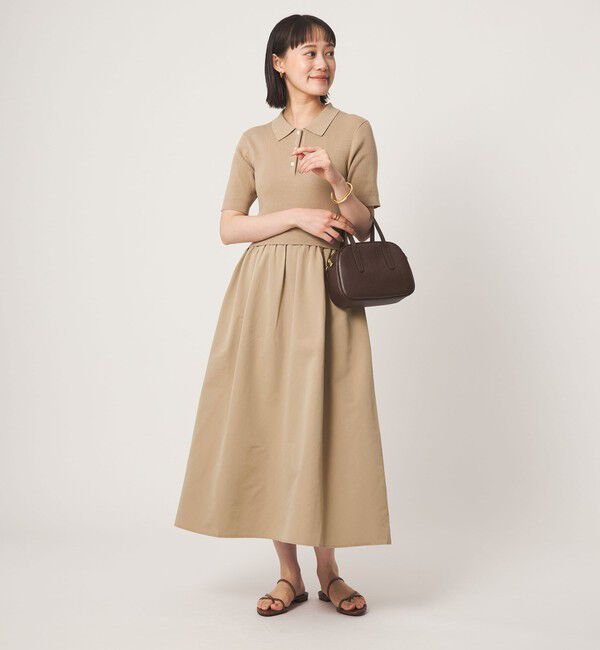 UNITED ARROWS green label relaxing「エリツキ ドッキング ショートスリーブ ワンピース」|ワンピース|BEIGE