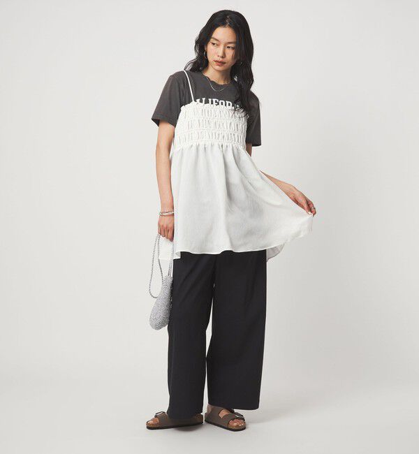 UNITED ARROWS green label relaxing「シャーリング チュニック キャミソール」|キャミソール|