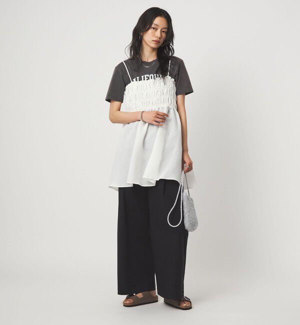 UNITED ARROWS green label relaxing「シャーリング チュニック キャミソール」|キャミソール|