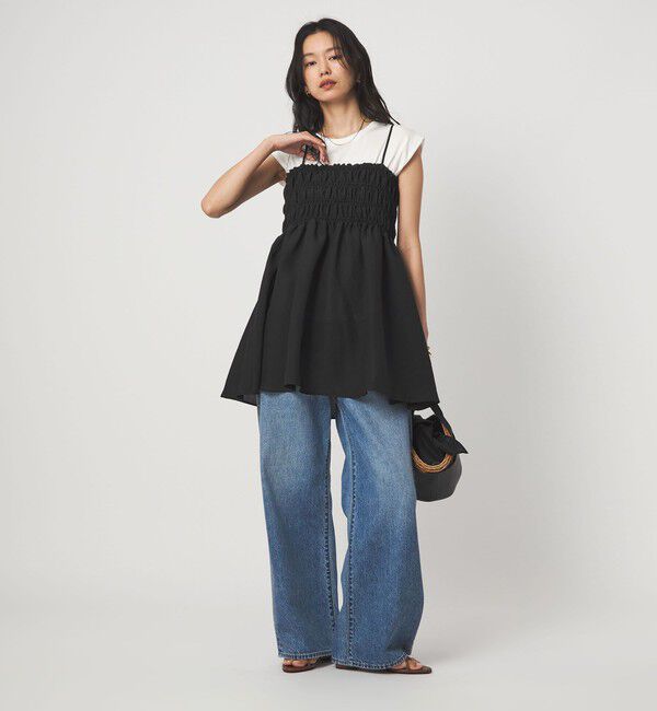 UNITED ARROWS green label relaxing「シャーリング チュニック キャミソール」|キャミソール|
