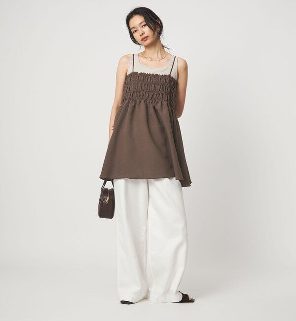 UNITED ARROWS green label relaxing「シャーリング チュニック キャミソール」|キャミソール|