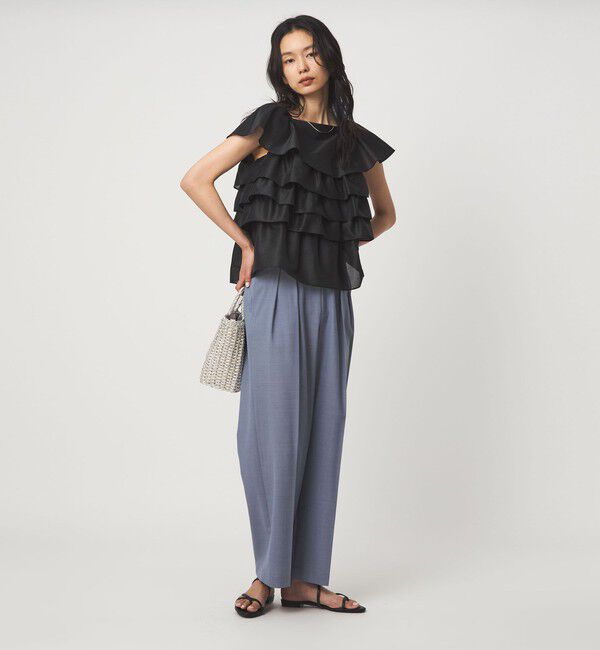 UNITED ARROWS green label relaxing「シアー ランダムフリル ブラウス」|シャツ・ブラウス|