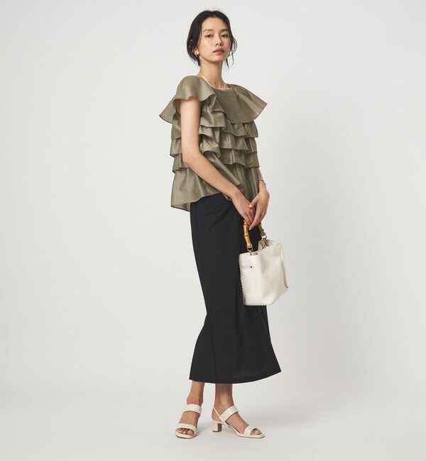 UNITED ARROWS green label relaxing「シアー ランダムフリル ブラウス」|シャツ・ブラウス|