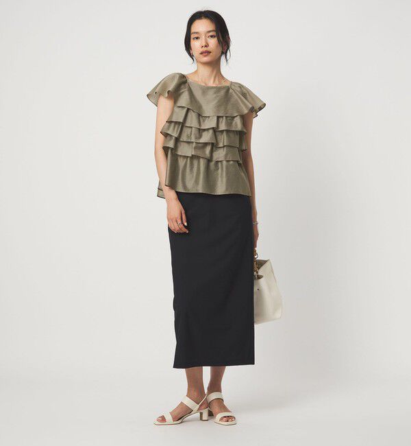 UNITED ARROWS green label relaxing「シアー ランダムフリル ブラウス」|シャツ・ブラウス|