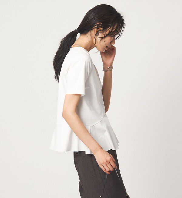 UNITED ARROWS green label relaxing「スムース イレヘム ペプラム カットソー 接触冷感」|Tシャツ・カットソー|