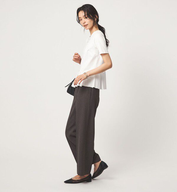 UNITED ARROWS green label relaxing「スムース イレヘム ペプラム カットソー 接触冷感」|Tシャツ・カットソー|