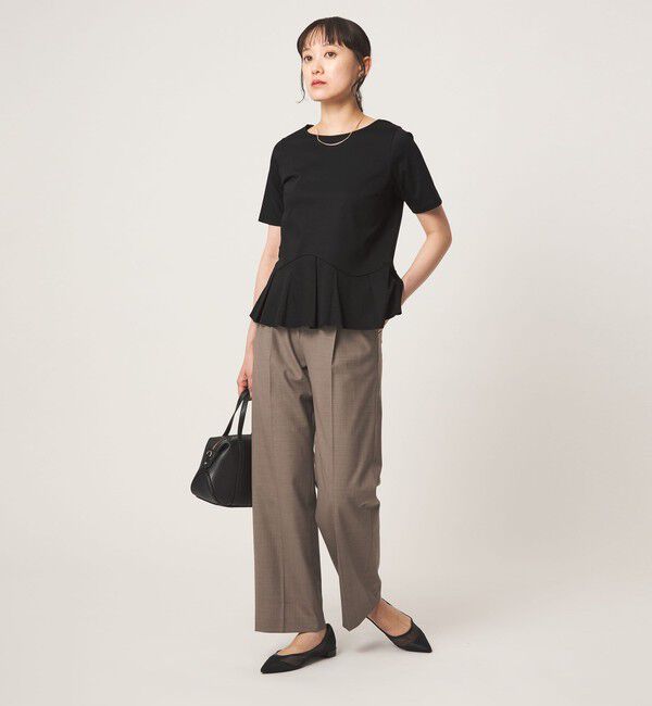 UNITED ARROWS green label relaxing「スムース イレヘム ペプラム カットソー 接触冷感」|Tシャツ・カットソー|