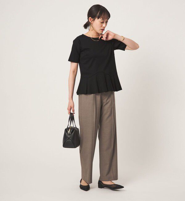 UNITED ARROWS green label relaxing「スムース イレヘム ペプラム カットソー 接触冷感」|Tシャツ・カットソー|