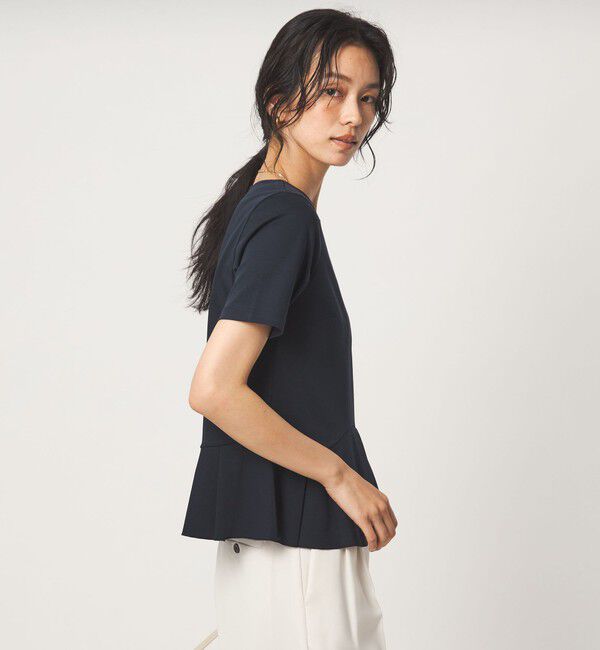 UNITED ARROWS green label relaxing「スムース イレヘム ペプラム カットソー 接触冷感」|Tシャツ・カットソー|
